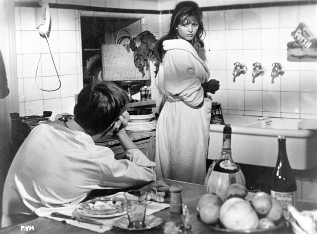 Em festa com Cardinale e Pasolini